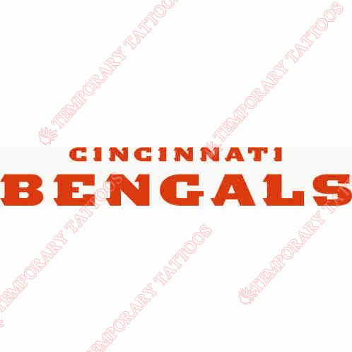 Cincinnati Bengals Customize Temporary Tattoos Stickers NO.463